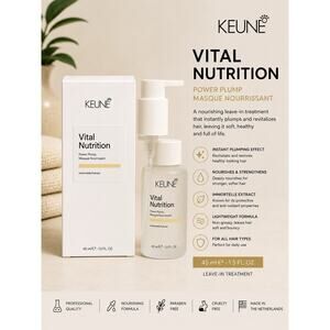 KEUNE Vital Nutrition Power Plump Leave In Treatment 1.5 fl oz Hair Care